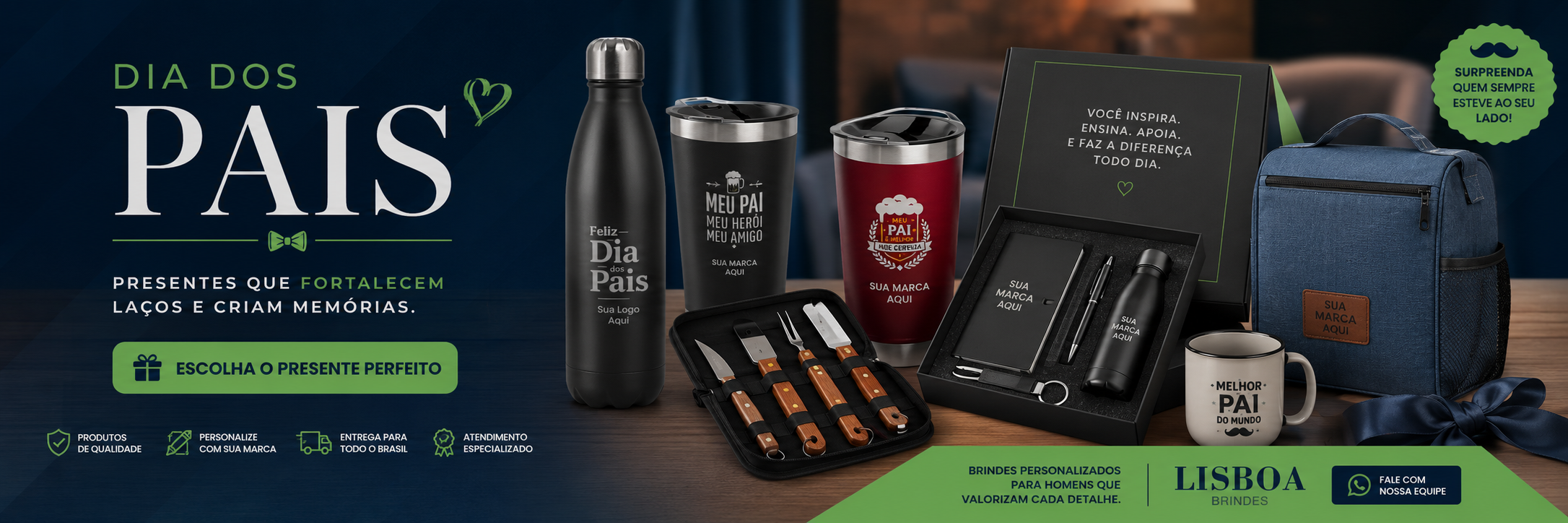 Dia dos Pais — Brindes personalizados para presentes corporativos